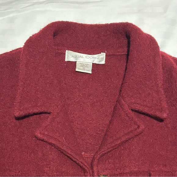 Casual Corner Wool Long Coat with Buttons - XL - Picture 3 of 9